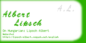 albert lipsch business card